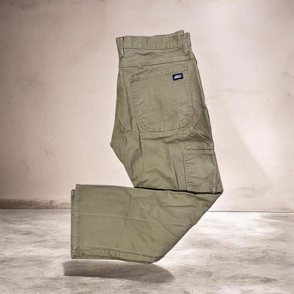 Genuine Dickies Men's 36x30 Duck Canvas Flex Carpenter Pants Brown